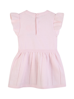 Billieblush Baby Flounce Sleeve Knitted Dress, Pale Pink - view 2, Pale Pink