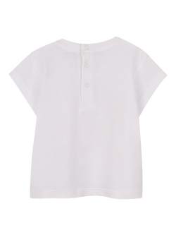 Billieblush Baby Ice Cream Lion Cub Short Sleeve Cotton T-Shirt, White - view 2, White