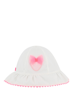 Billieblush Baby Strawberry Badge Hat, White, White