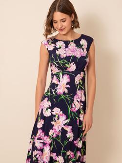 Alie Street Luna Floral Midi Dress, Midnight Blossom - view 2, Midnight Blossom