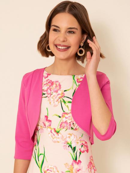 Alie Street Freya Open Neck Bolero, Candy Pink - view 2, Candy Pink