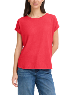 ICHI Rebel Round Neck T-Shirt, Teaberry
