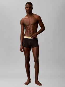 Calvin Klein Cotton Rich Trunks, Single Pack, Black, Black
