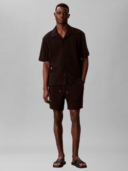 Calvin Klein Cotton Regular Fit Short Sleeve Polo Shirt, Black, Black