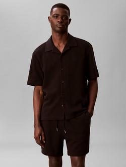 Calvin Klein Cotton Regular Fit Short Sleeve Polo Shirt, Black - view 2, Black