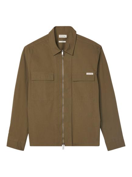Calvin Klein Technical Cotton Blend Regular Fit Shirt, Capers, Capers