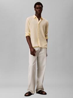 Calvin Klein Cotton Blend Woven Shirt - view 2, Anise Flower