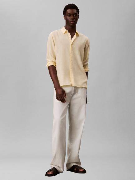 Calvin Klein Cotton Blend Woven Shirt - view 2, Anise Flower