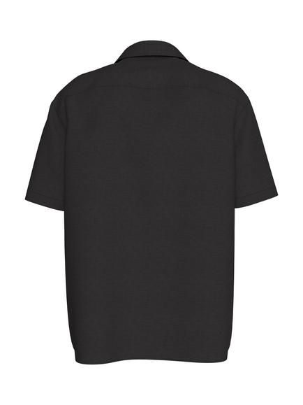 Calvin Klein Linen Blend Regular Fit Woven Shirt, Black - view 2, Black