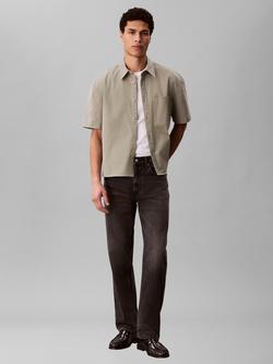 Calvin Klein Cotton Regular Fit Woven Shirt, Shadow, Shadow