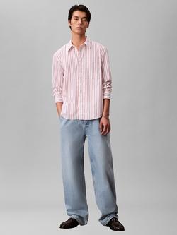 Calvin Klein Cotton Regular Fit Stripe Shirt, Faded Flower