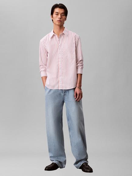 Calvin Klein Cotton Regular Fit Stripe Shirt, Faded Flower