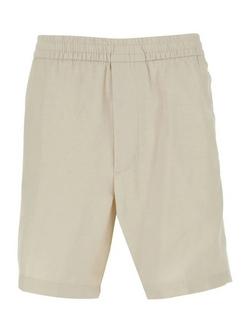 Calvin Klein Cotton Blend Tailored Shorts, Oatmeal, Oatmeal