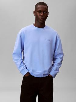 Calvin Klein Cotton Terry Jumper, Blue Descent - view 2, Blue Descent