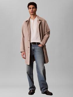 Calvin Klein Cotton Waffle Polo Shirt, Tofu - view 2, Tofu