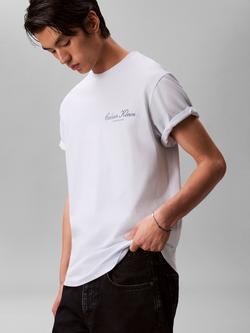Calvin Klein Embroidered Logo Cotton T-Shirt - view 2, Plein Air