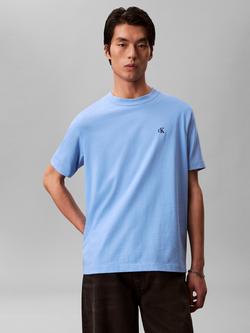 Calvin Klein Monogram Logo Cotton T-Shirt, Blue Descent