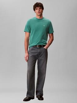 Calvin Klein Monogram Logo Cotton T-Shirt, Wild Green