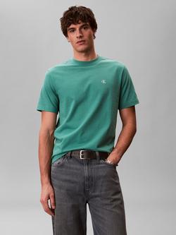Calvin Klein Monogram Logo Cotton T-Shirt - view 2, Wild Green