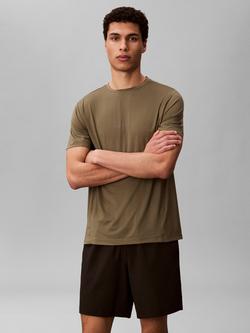 Calvin Klein Mesh Knit Performance Lounge T-shirt - view 2, Dusty Olive