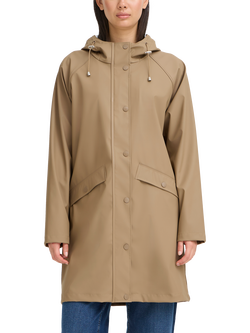 ICHI Tazi Straight Rain Coat, Sepia Tint, Sepia Tint