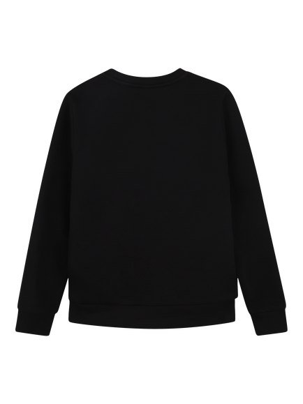 BOSS Kids' Crew Neck Logo Print Sweatshirt, Black - view 2, Black