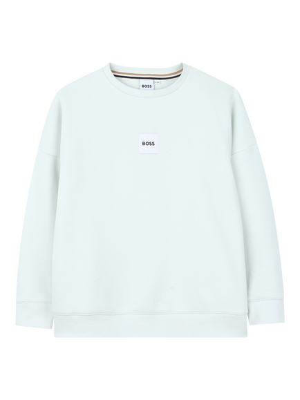 BOSS Kids' Fleece Crew Neck Sweatshirt, Sprout Green