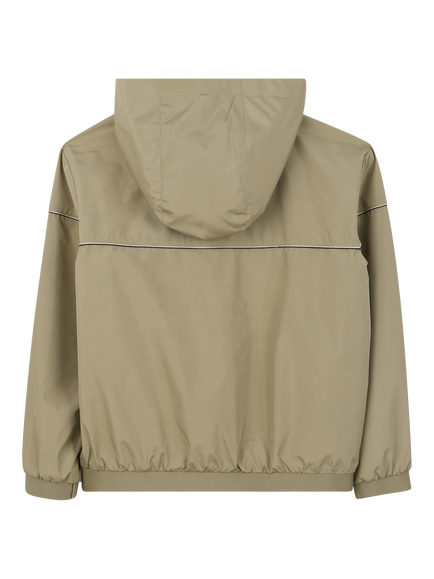BOSS Kids' Zip Front Windbreaker Jacket - view 2, Dark Stone