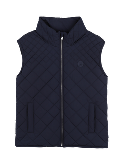 HUGO BOSS Kids' Diamond Quilted Gilet, Navy, Navy