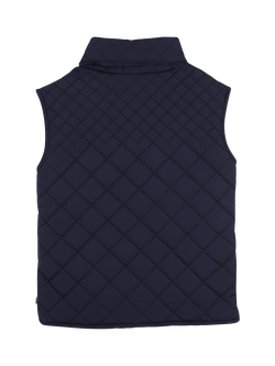 HUGO BOSS Kids' Diamond Quilted Gilet, Navy - view 2, Navy