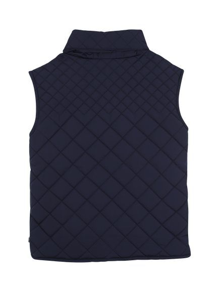 BOSS Kids' Diamond Quilted Gilet, Navy - view 2, Navy