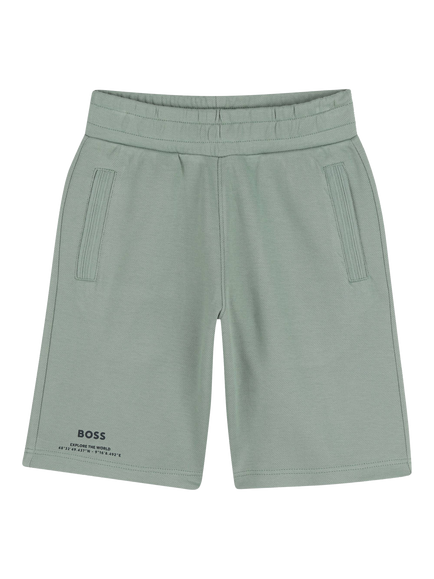 BOSS Kids' Logo Patch Shorts, Green Bay, Green Bay