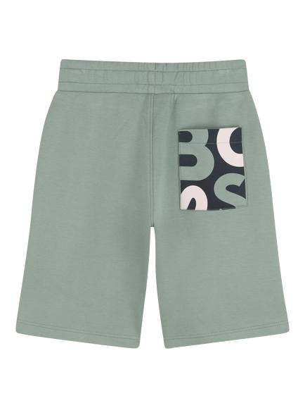 BOSS Kids' Logo Patch Shorts, Green Bay - view 2, Green Bay