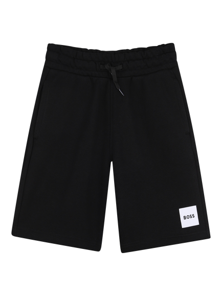 BOSS Kids' Drawstring Bermuda Jogging Shorts, Black