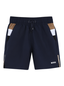 HUGO BOSS Kids' Swim Shorts, Navy, Navy