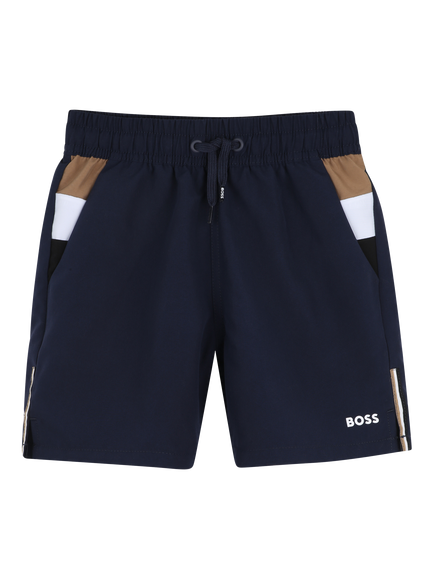 BOSS Kids' Swim Shorts, Navy, Navy