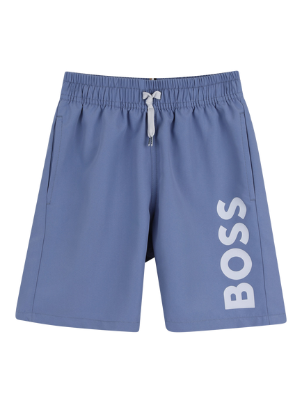 BOSS Kids' Swim Shorts, Lavender Blue, Lavender Blue