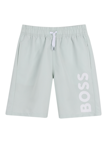 HUGO BOSS Kids' Drawstring Swim Shorts, Sprout Green, Sprout Green