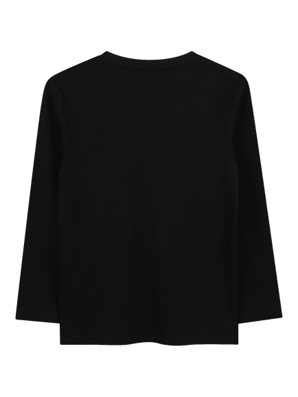 BOSS Kids' Long Sleeve Crew Neck T-Shirt, Black - view 2, Black