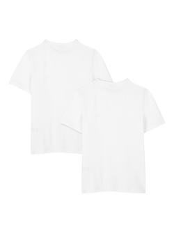 BOSS Kids' Short Sleeve T-Shirt, Pack of 2, White - view 2, White