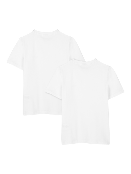 BOSS Kids' Short Sleeve T-Shirt, Pack of 2, White - view 2, White