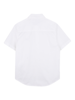 BOSS Kids' Pure Cotton Short Sleeve Shirt, White - view 2, White