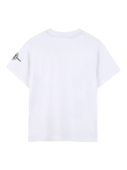 HUGO BOSS Kids' Short Sleeve Badge Print T-Shirt, White - view 2, White