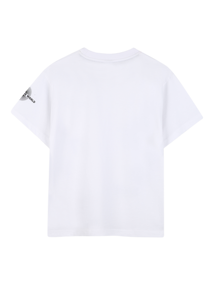 BOSS Kids' Short Sleeve Badge Print T-Shirt, White - view 2, White