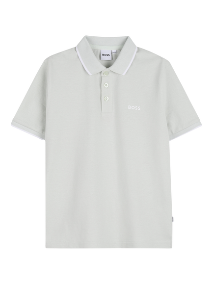 BOSS Kids' Short Sleeve Polo Shirt, Sprout Green, Sprout Green