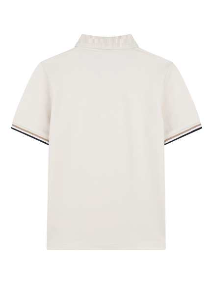 BOSS Kids' Short Sleeve Polo Shirt, Sand - view 2, Sand