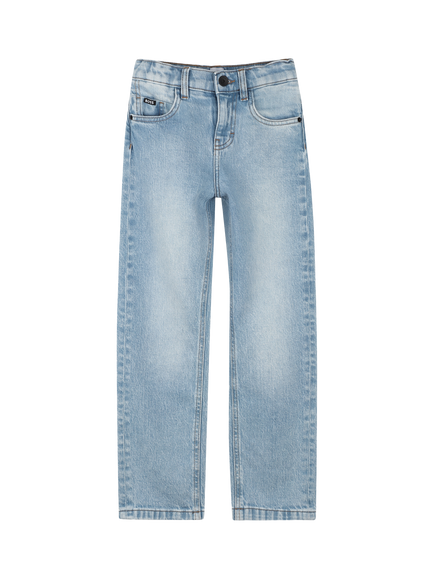 BOSS Kids' Regular Denim Jeans, Light Blue, Light Blue