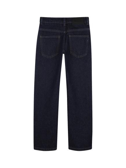 BOSS Kids' Regular Denim Jeans, Dark Blue - view 2, Dark Blue