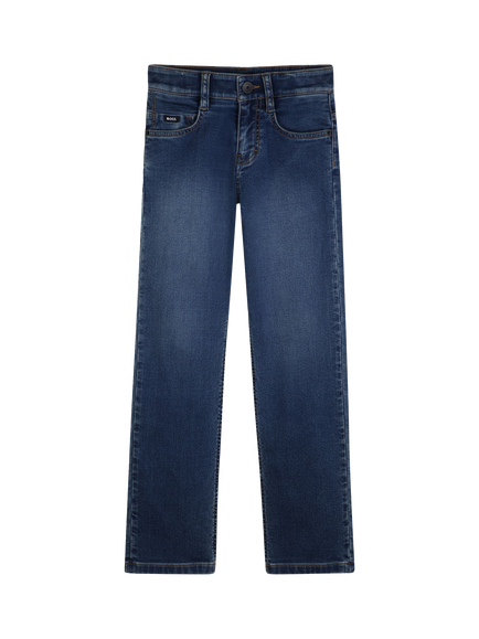 BOSS Kids' Classic Denim Trousers, Denim Blue, Denim Blue