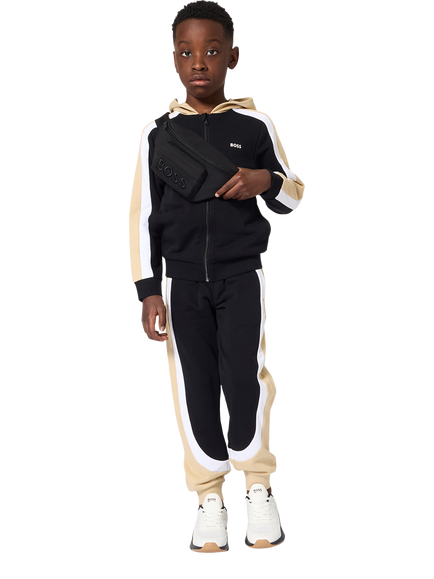 BOSS Kids' Cotton Blend Jogging Bottoms, Black